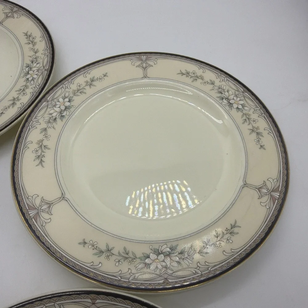 NORITAKE CHURCHILL 9750 SET OF 5 BONE CHINA BREAD & BUTTER‎ PLATES - 6 inch